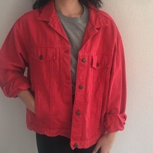 Vintage Red Denim Jacket